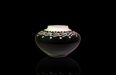 Black small Ceramic Vase