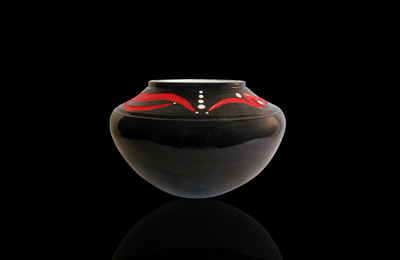 Black modern style Ceramic Vase